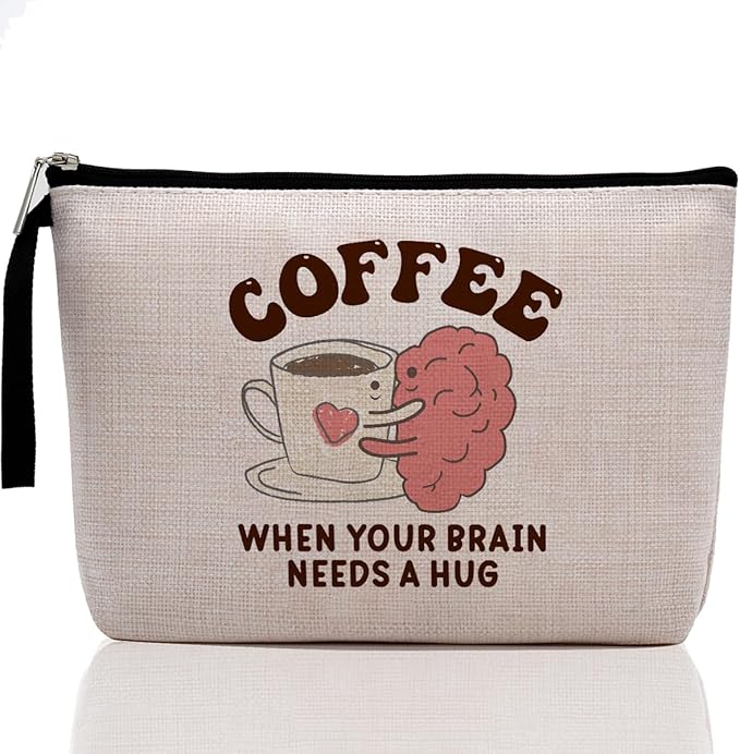 Hanamiya Na Funny Coffee Gifts: Makeup Bag Affirmations Coffee Accessories