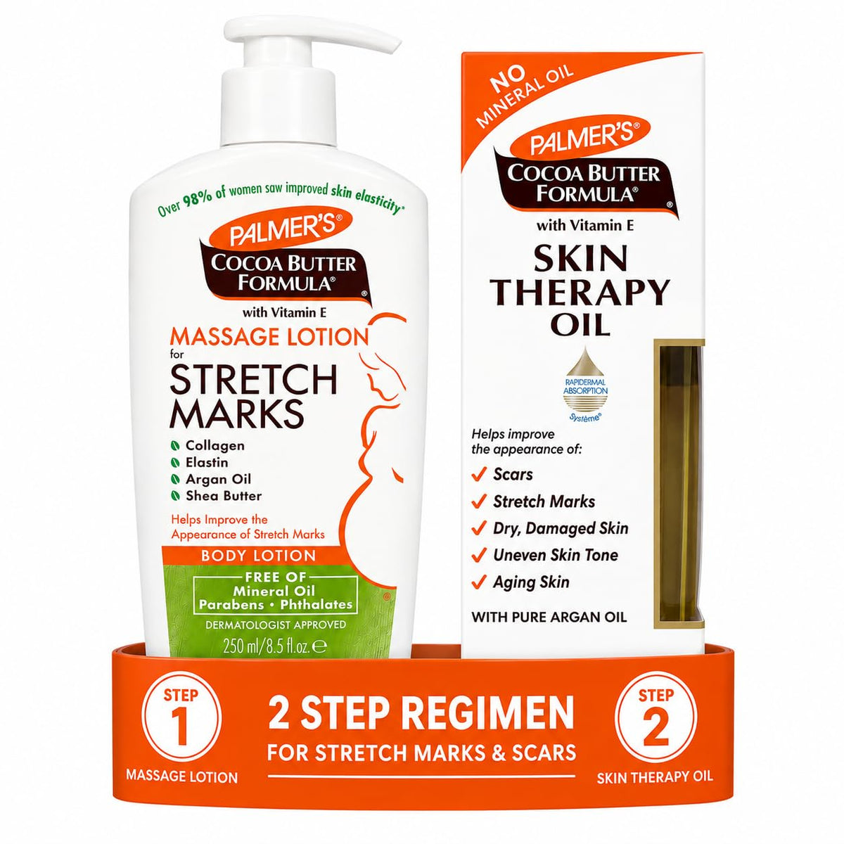 Palmer's Skin Care Duo for Stretch Marks & Weight Change, Body Lotion + Oil