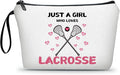 ARIOSEY Lacrosse Gifts for Girls Cosmetic Makeup Travel Bag