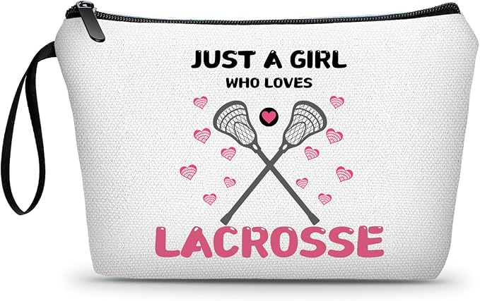 ARIOSEY Lacrosse Gifts for Girls Cosmetic Makeup Travel Bag