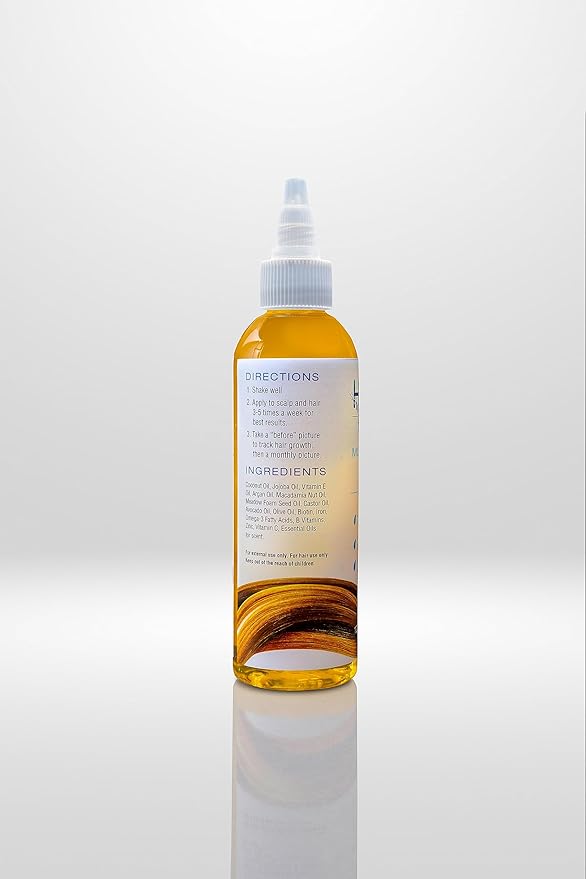 Hydr8 Organics Moisturizing Hair Oil 4 oz Deep Conditioning Treatment with Argan, Jojoba & Avocado Oil | Anti-Frizz Curl Defining Oil for Dry, Curly, Thick & Damaged Hair