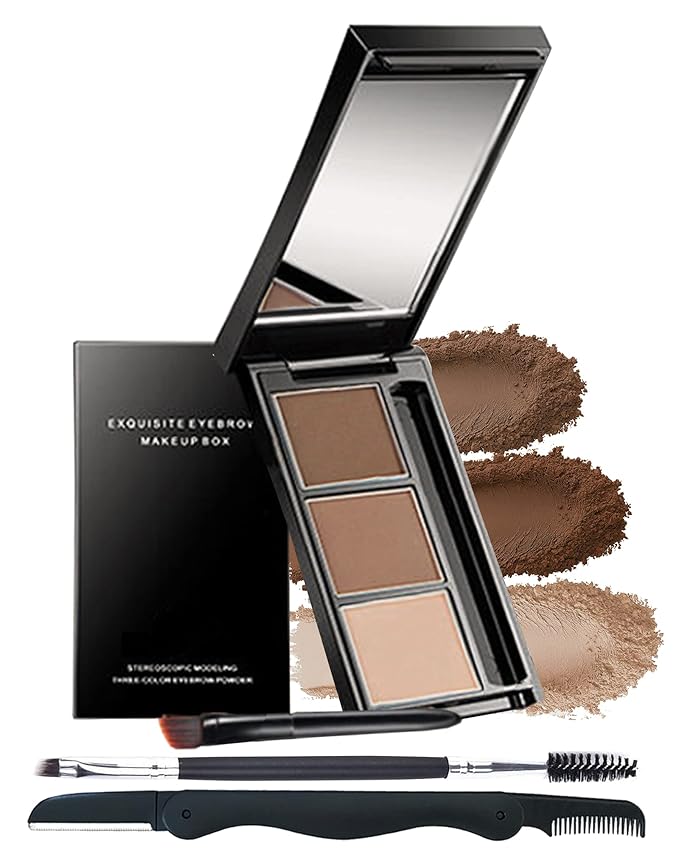 Eyebrow Powder Kit,Waterproof Eye Brow Tinting Filler Palette Set for Women