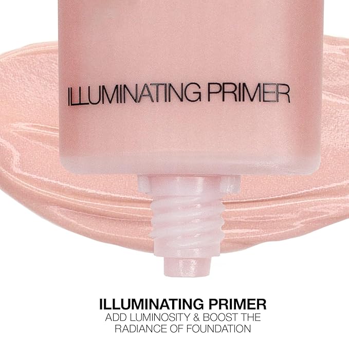 Palladio I'm Glowing Illuminating Primer, Pearly Pink Makeup Primer for Face, Contains Aloe Vera, Grape Seed Oil, Green Tea, Brightens Complexion, Combats Wrinkles, Fine Lines & Pores, 0.67 oz