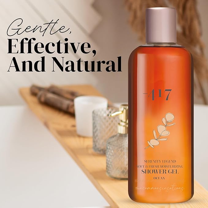 417 Dead Sea Cosmetics Fresh Moisturizing Shower Gel - Anti-Aging and Nourishing Delicate Daily Body Shower Gel for Instantly Soft Skin - with Aloe Vera - All Natural 11.8 oz