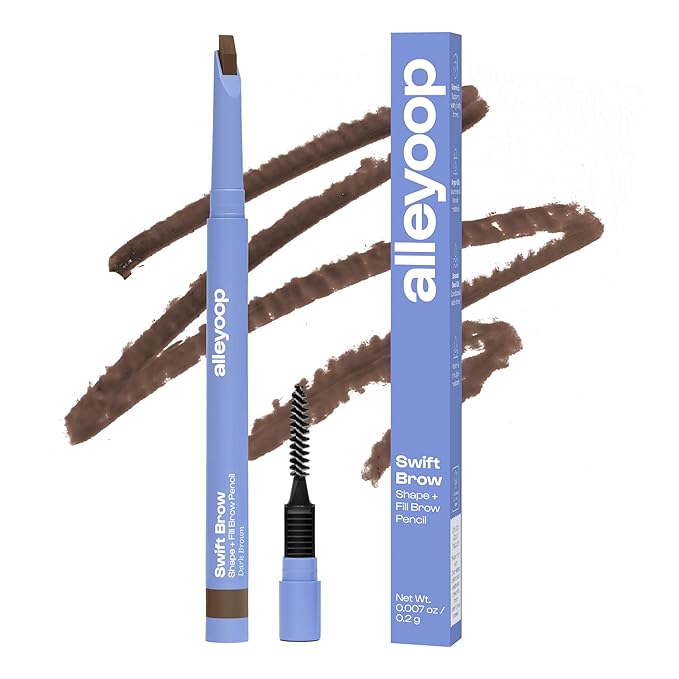 Alleyoop Eyebrow Pencil Swift Brow with Sharpener, Matte Finish, Dark Brown