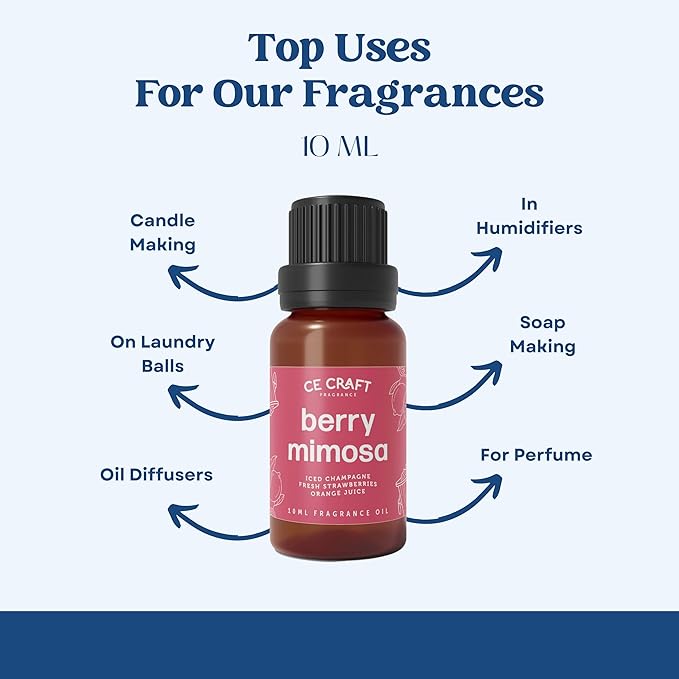 CANDECraftCo Premium Fragrance Oil – Diffuser Oils Fragrances Scented for Home, Candle Soap Making Supplies, Aromatherapy Blends for House (0.34 Fl Oz) (2-Pack, Peach Spell)
