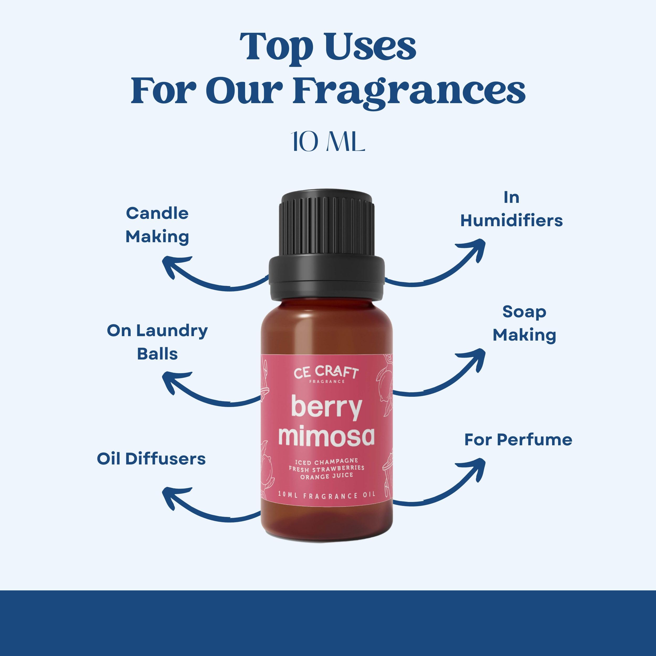 CANDECraftCo Premium Fragrance Oil – Diffuser Oils Fragrances Scented for Home, Candle Soap Making Supplies, Aromatherapy Blends for House (0.34 Fl Oz) (2-Pack, Eucalpytus & Mint)