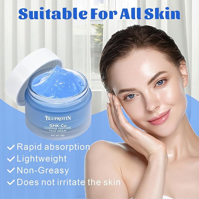 Copper Peptide Face Cream – Skin Barrier Support Daily Skincare Moisturizer
