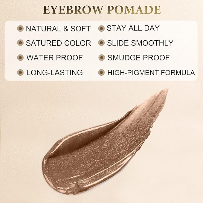 LAVONE Eyebrow Pen Kit, Waterproof Brow Pencil, Pomade,Eyeliner, Soft Brown