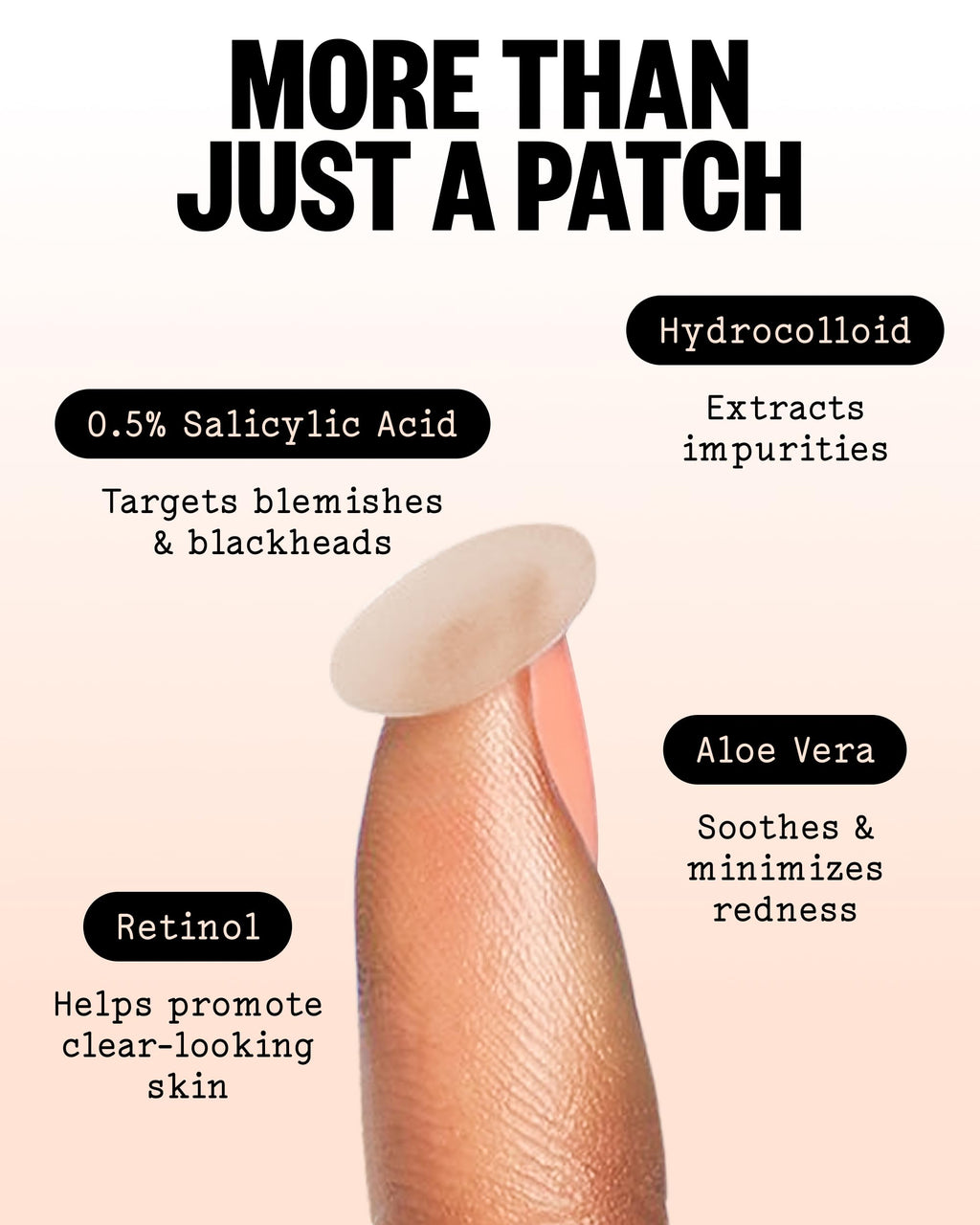 PEACE OUT Acne Healing Dots Hydrocolloid Pimple Patches (40 count)