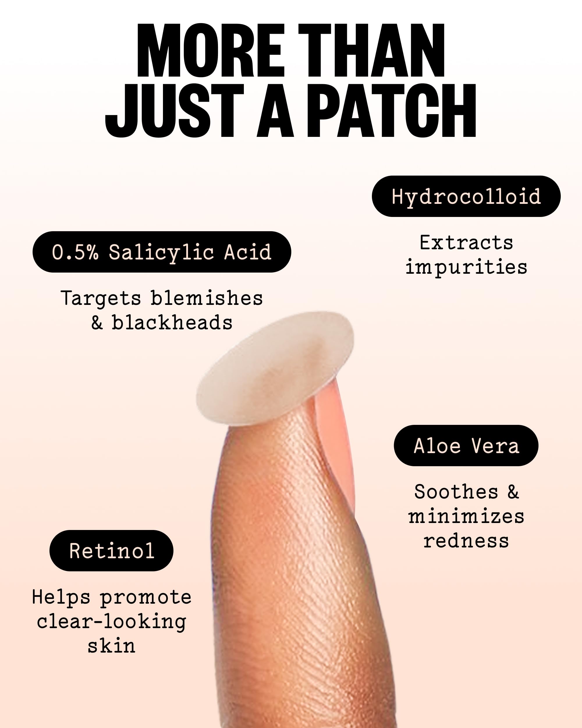PEACE OUT Acne Healing Dots Hydrocolloid Pimple Patches (40 count)
