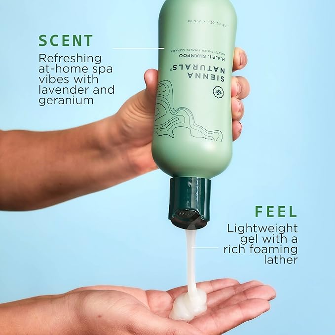 Sienna Naturals - HAPI Shampoo - Hydrating Cleanser - Vegan - 10 Fl Oz