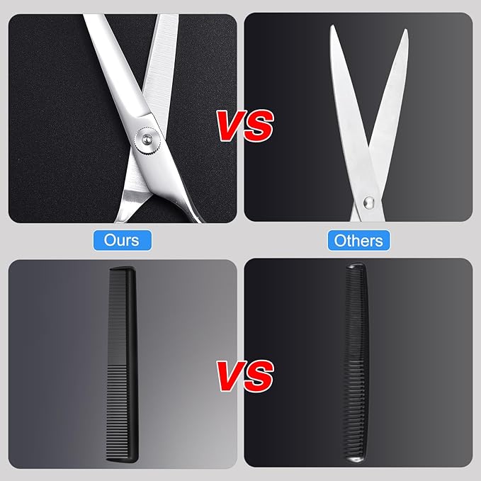 ESVIENS Hair Cutting Scissors, Stainless Steel Barber Shears, Men Women