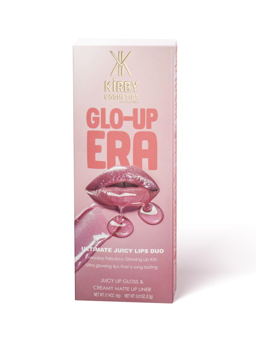 Kirby Kosmetics Lip Kit Duo – Glo-up Era - TikTok-Viral Precision Liner & Glossy Liquid Lipstick, Clean 2-Step Set with Hydrating Long-Wear Color – Bold Inclusive Beauty for Everyday Konfidence