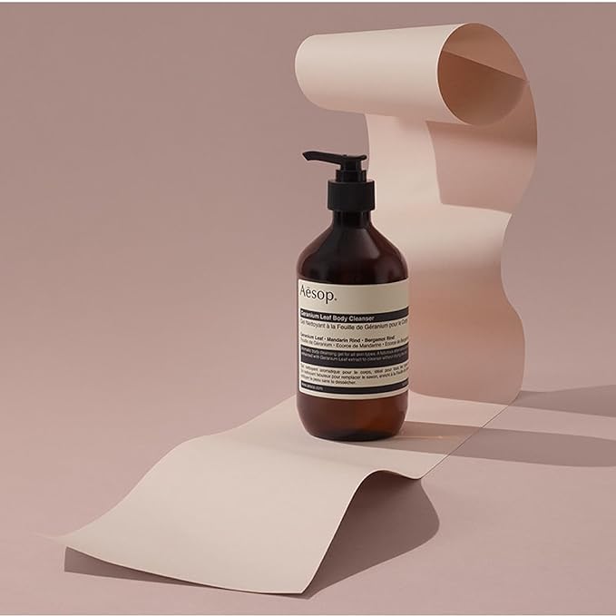 Aesop Geranium Leaf Body Cleanser | Gentle Shower Gel with Geranium, Mandarin and Bergamot Essential Oil Blend to Refresh & Balance Skin | 500 mL / 16.9 oz (Pack of 3)