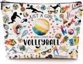 CQM Volleyball Gifts for Women Volleyball Makeup Bag Cosmetic Bag Toiletry Bag Zipper Pouch for Women Sister Friend Volleyballs Lover Teacher Coach Birthday Friendship