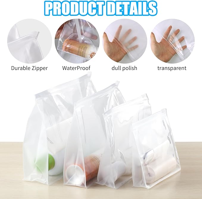 GAWBYET 50 PCS Mini Clear Makeup Bag,Small Clear Zipper Pouch Travel Bag for Toiletries Plastic Cosmetic Organizer Waterproof，for Swimsuit Bikini Travel Vacation(5.9 x 5.1 x 1.4 Inch)