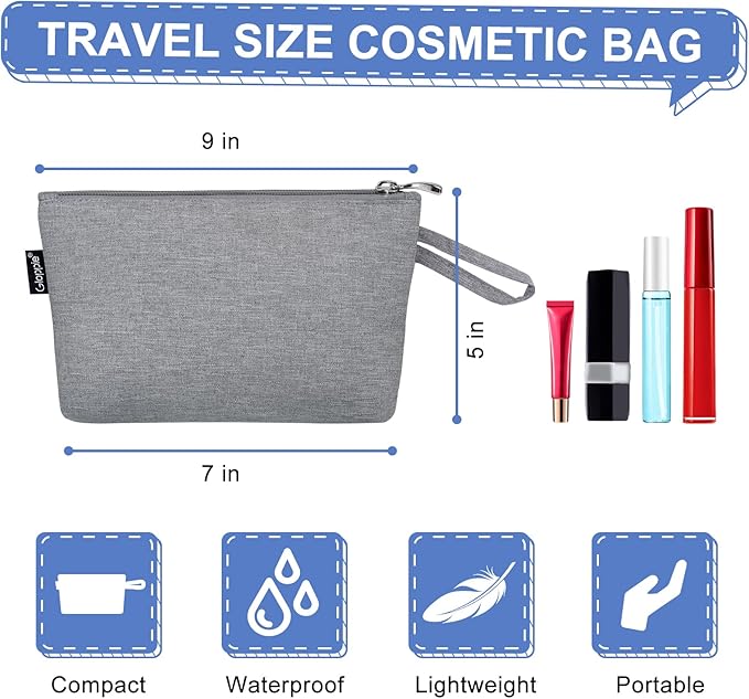 Gloppie Makeup Bag for Purse Small Cosmetic Bag for Women Sunscreen Bag