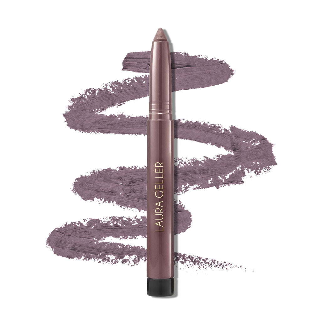 LAURA GELLER NEW YORK Kajal Longwear Kohl Eyeliner Pencil – Smoky Plum – Smooth, Blendable Application, Long-Wearing, Non-Creasing – Infused with Caffeine & Vitamin E – Built-In Sharpener
