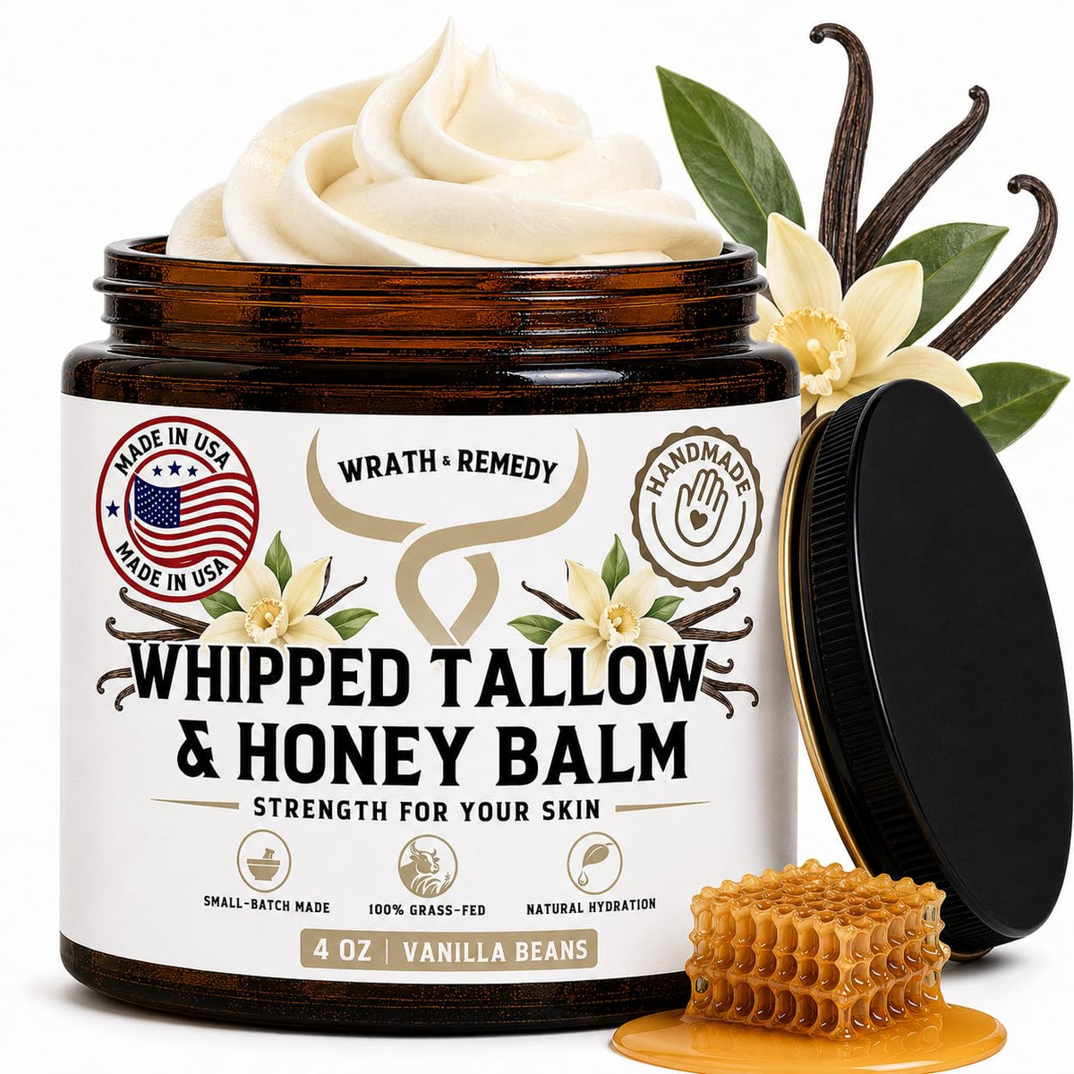 Organic Beef Tallow for Skin, Handcrafted, Concentrated (Lavender, 2 oz)