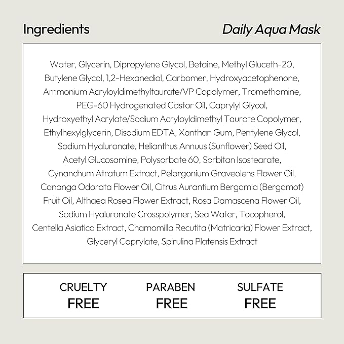 LAPCOS K Beauty Aqua Sheet - Deeply Hydrating Face Mask (Pack of 5)