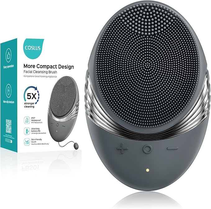 COSLUS FBS01 Facial Cleansing Brush Face Scrubber, Compact for Travel