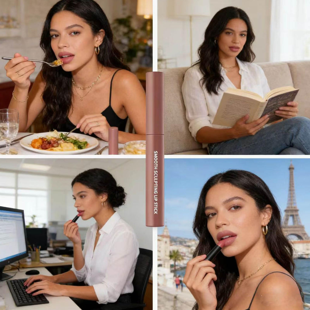 TWLBXMG Matte Lipstick Single, Long Lasting Waterproof Velvet Lipsticks, High Pigment Non-Stick Cup Not Fade Lipstick for Women，Quick Makeup Lightweight Portable # 01