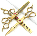 5.5/6 /7 Inch Knight Professional Japanese Hair Scissors Barber Scissors Set (7 inch 3pc-B)