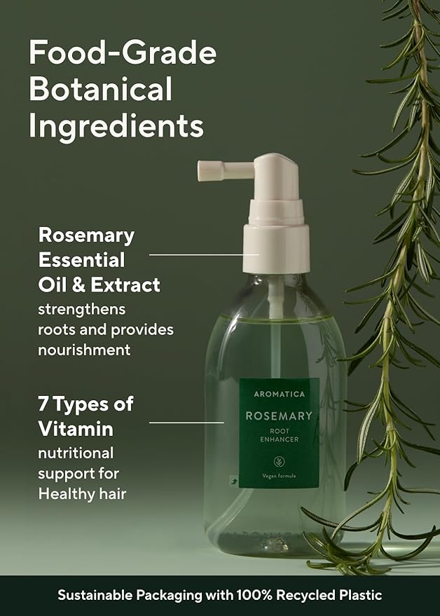 AROMATICA Root Enhancer (2 Packs) Rosemary Water Spray for Hair Growth