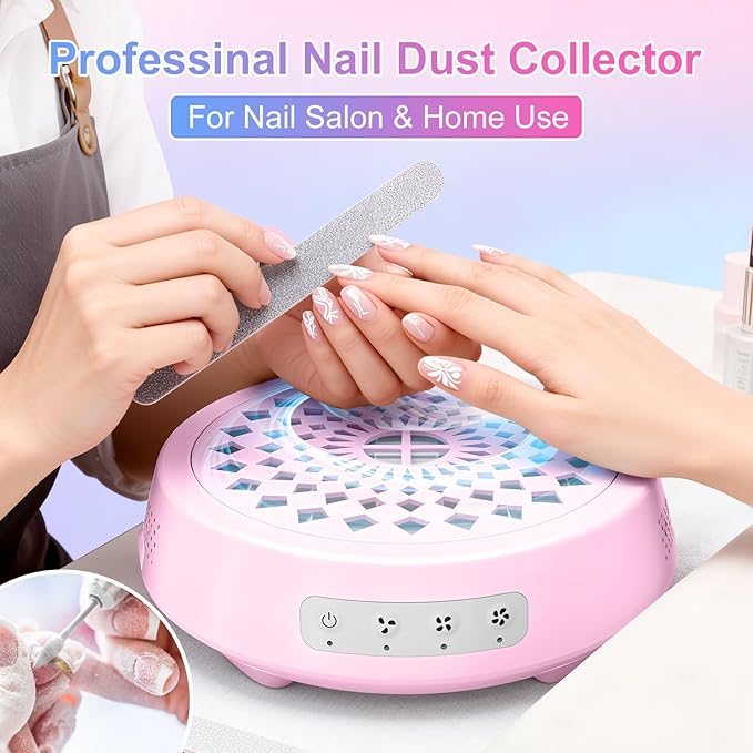 Professional Nail Dust Collector, Quiet Nail Vacuum Cleaner Machine