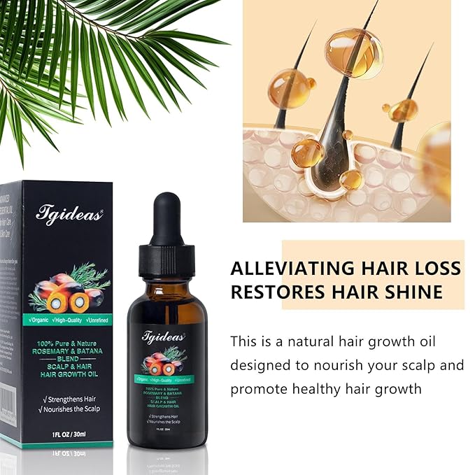 Tgideas Rosemary Batana Hair Oil for Scalp Care & Hair Strengthening 1 Pack