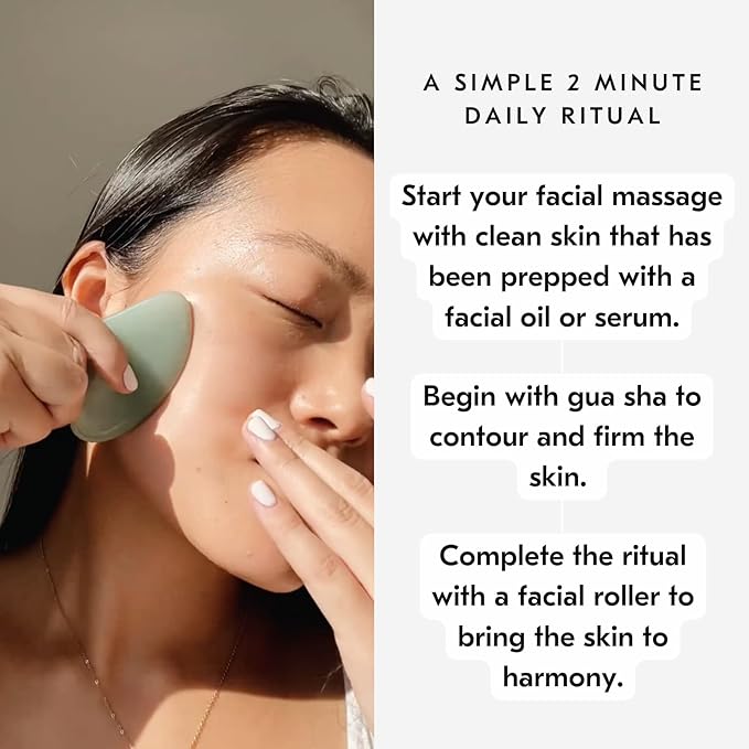 Mount Lai - The Rose Quartz Facial Spa Set | Rose Quartz Face Roller and Gua Sha Set | Gua Sha Tools to Relieve Muscle Tension and Reduce Puffiness | Anti aging skin care sets for women