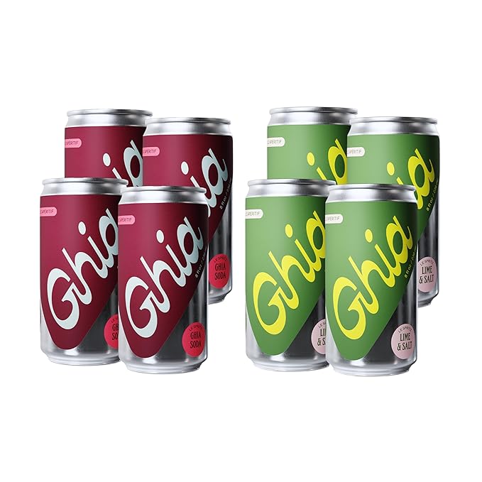 Ghia Non Alcoholic Le Spritz, Lime + Salt & Soda Combo 8-Pack