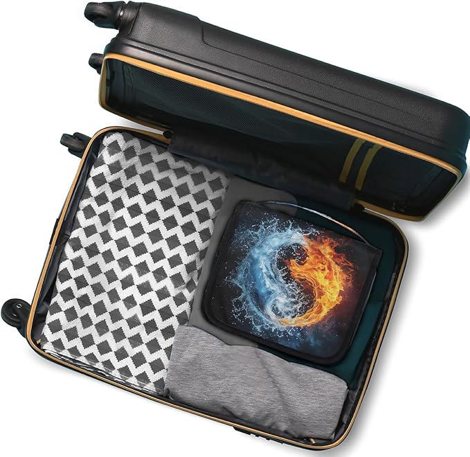 Water Fire Travel Toiletry Bag Women Hanging Cosmetic Organizer Portable