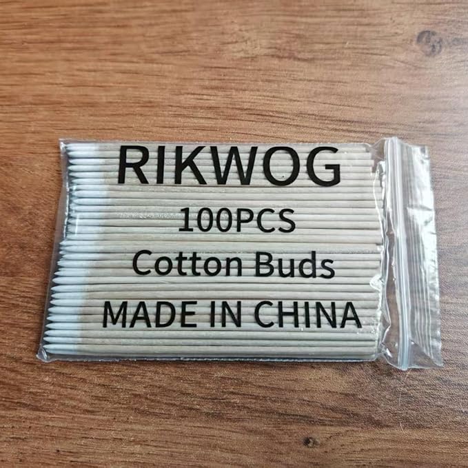 RIKWOG 800pcs Pointed Cotton Swabs, 4 inch Precision Microblading Cotton Buds Cotton Sticks Applicator for Eyebrow Tattoo Beauty Make-up Nail Clean, Cosmetic use Wood Handle