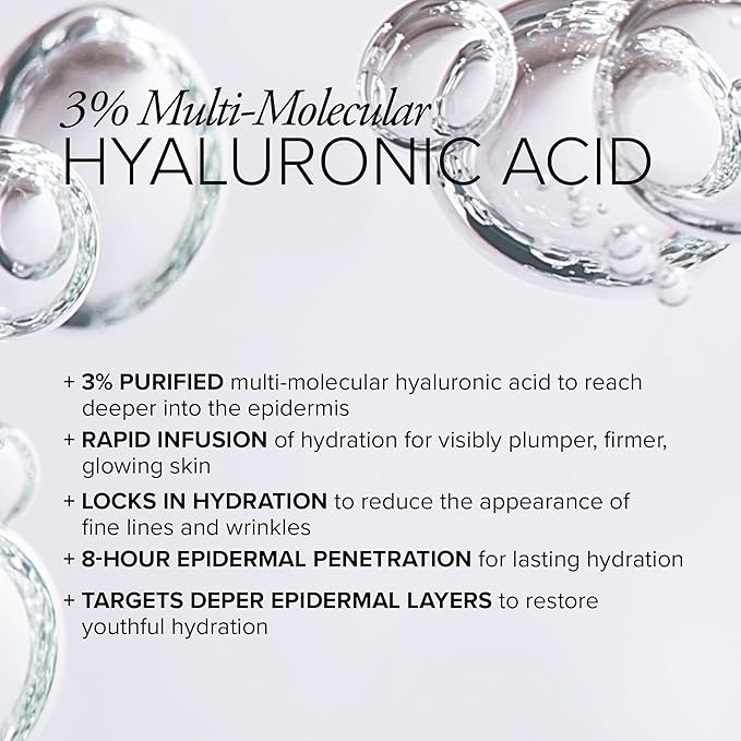 SeroVital Beauty TriHydrate Concentrate – 3% Multi-Molecular Hyaluronic Acid Serum for Deep Hydration, Visible Plumping & Firming – Fragrance-Free Daily Hydrating Face Serum - 1 fl oz