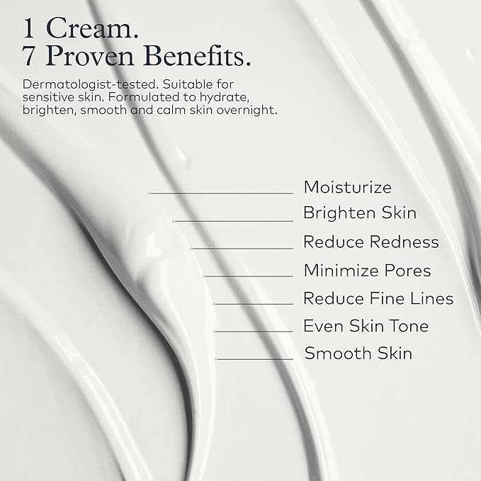 Onekind Night Moisturizer for Face, Hydrating Dream Cream for Wrinkles, Night Cream for Women Anti Aging with Squalane, Rosehip & Shea Butter for Dry & Sensitive Skin – 1.7 oz