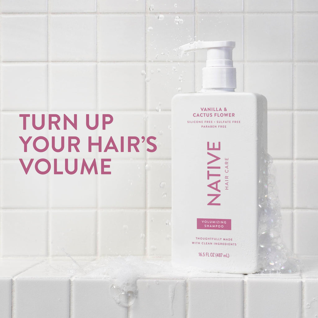 Native Vanilla & Cactus Flower 2-in-1 Shampoo & Conditioner Contain Naturally Derived Ingredients |All Hair Type Color & Treated, Fine to Dry Damaged, Sulfate & Dye Free - 2-Pack