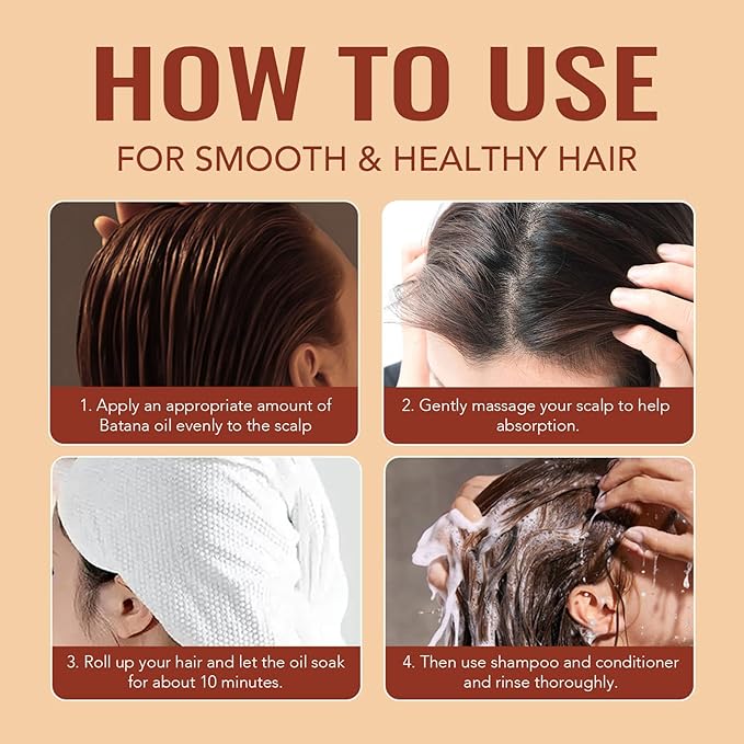 Yeokoe Batana Oil for Hair Growth Pure and Natural Raw Unrefined Dr Sebi,Hair Oil,Great for Skin Care and Hair Care Promotes Hair Thickness for Men Women