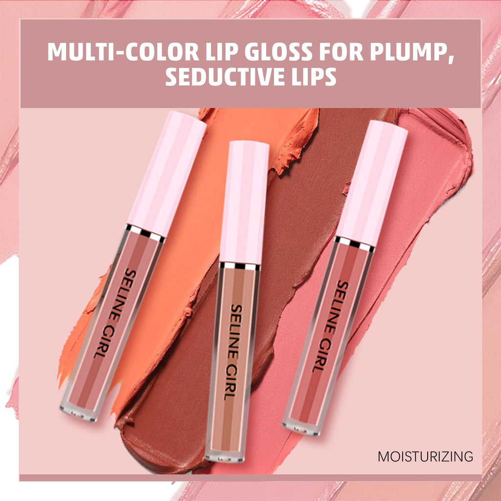 Eshioh Matte Lip Gloss, Lip Gloss Silky Smooth Finish, Lipgloss Makeup Colorful and Creamy Texture, Lipstick for Every Occasion, Lip Oil Moisturizing and Hydrated #07