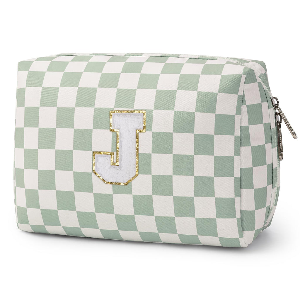 Narwey Initial Makeup Bag, Birthday Gifts for Teen Girls kids Tween Women