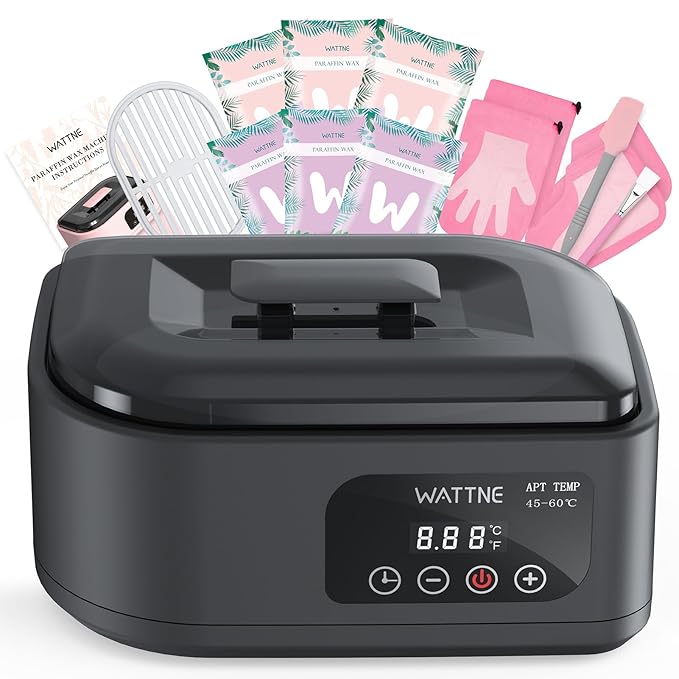 Wattne Paraffin Wax Machine for Hands and Feet, 3500ml Paraffin Wax Warmer with Timer & Keep Warm, Paraffin Wax Bath Moisturizing Kit for Arthritis, Dry Skin Care, Home Spa-Black