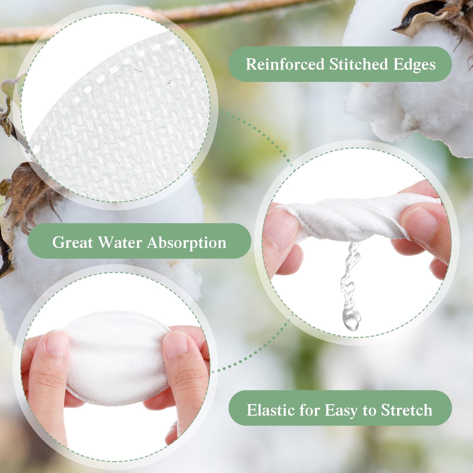 Maxcheck 600 Pcs Cotton Rounds Bulk Exfoliating Rounds for Face Makeup Remover Cotton Facial Pads for Face Makeup Removal Toner Pads