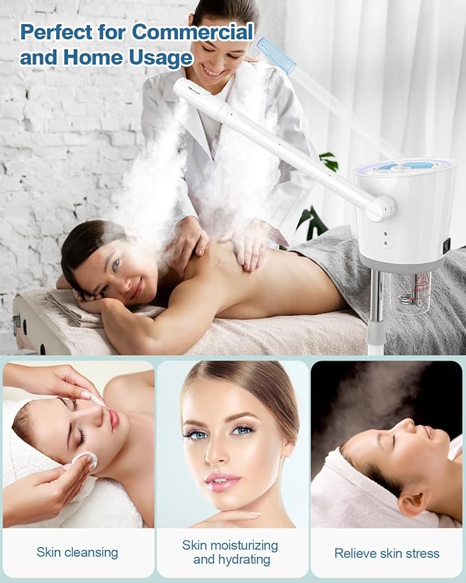 Kingsteam 2 in 1 Hot and Cold Facial Steamer (White)