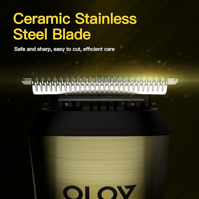 OLOV CYBER Cordless Beard Trimmer for Men, 17-in-1 Mens Grooming Kit, Electric Razor Shaver for Face Mustache Body & Nose Hair, with USB Charging Dock, IPX7 Waterproof, Gift for Dad Husband & Him