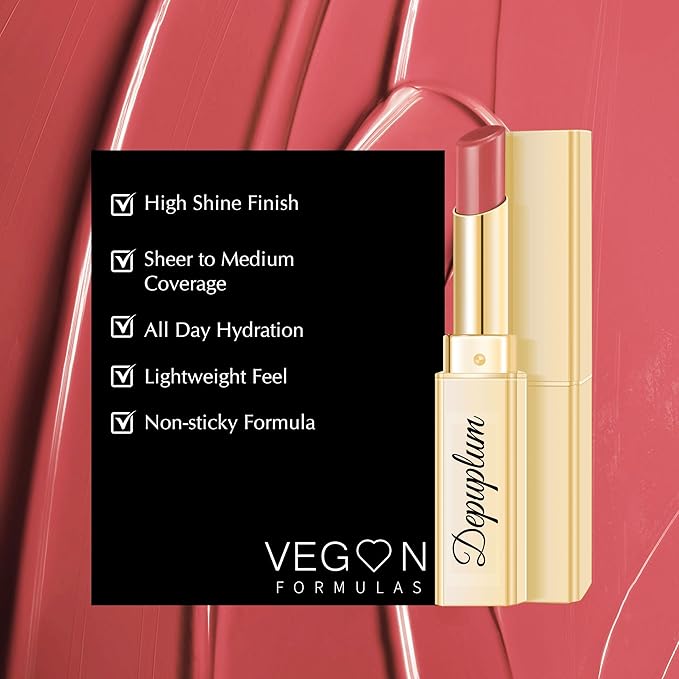 Pink Lipstick for Women Moisture Lip Gloss Tinted Lip Balm for Dry Lips