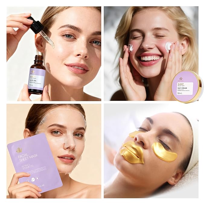 Gifts for Women, Birthday Gift for Women, 23 Pcs Lavender Facial Skin Care Set, Bath and Body Gifts Basket for Wife & Mom, Home Spa & Self-Care Kit, Present, Christmas, Bridal Shower, Anniversary