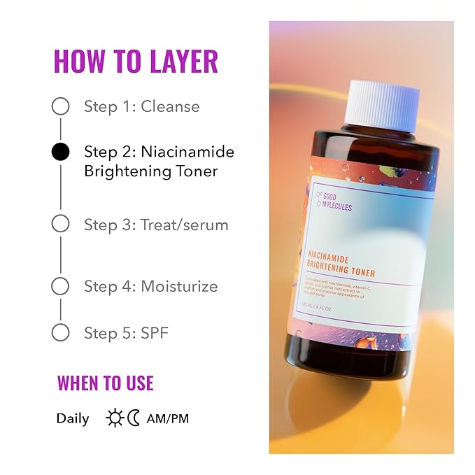 Good Molecules Niacinamide Brightening Toner with Arbutin, 4 fl oz