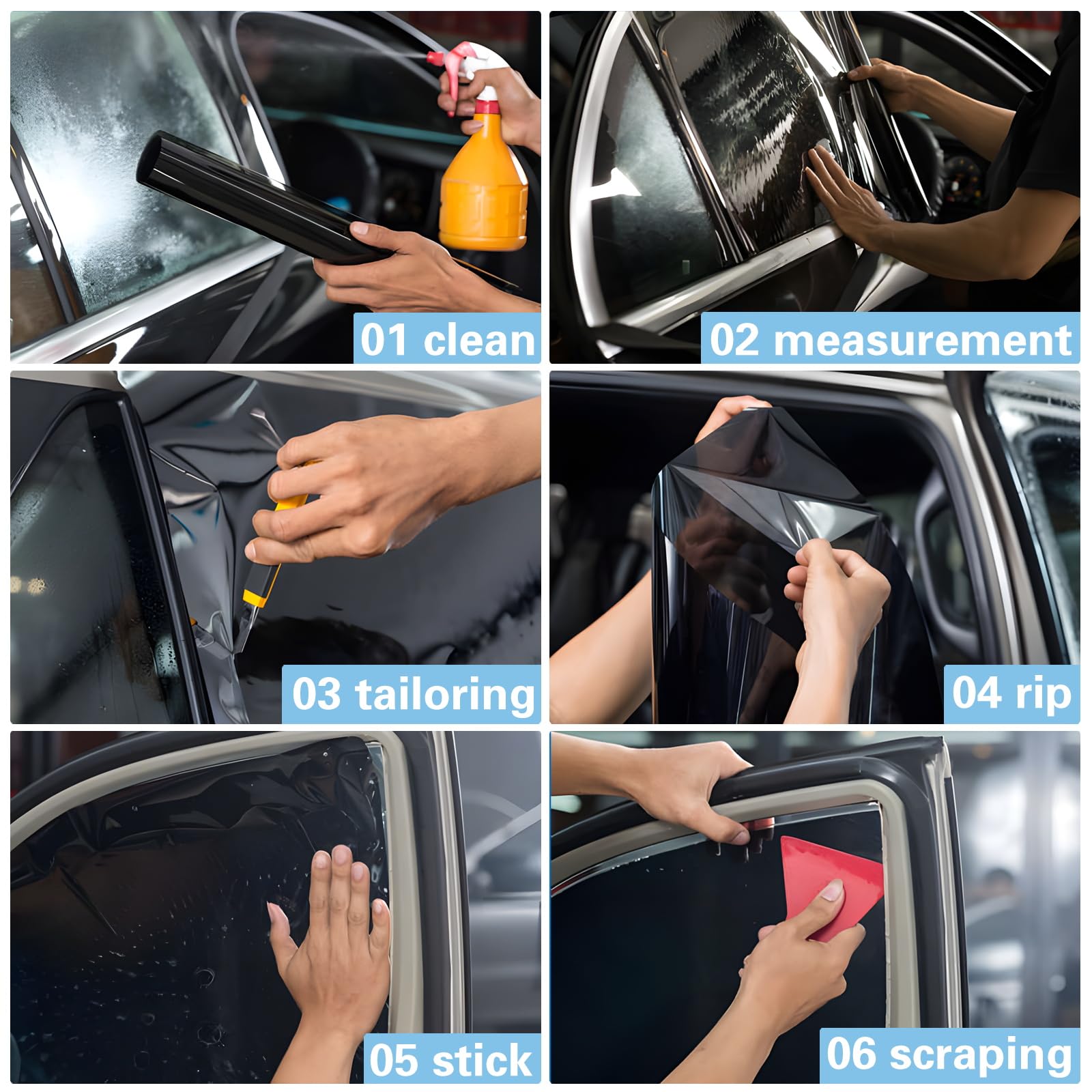 TOYOCO Window Tint Film for Cars, 70% VLT 24" in x 15'Ft Ceramic Window Tinted, Blocks 99% UV & IR Rays, Heat Resistant Anti Glare Film for Windshield, Scratch Resistant Sun Shade Auto Tint Roll