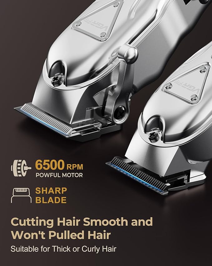 VGRPRO Electric Hair Clippers for Men, Cordless Clipper and Trimmer Set, Clippers for Hair Cutting Kit with Long Battery Life, Hair Grooming Trimmer for Family Kids and Self-Haircut Use